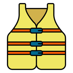 Naklejka premium Yellow lifeguard vest