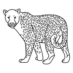 Leopard walking stroke © Vexels