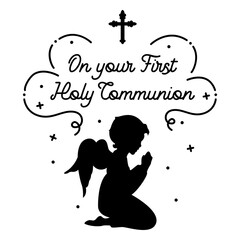 Fototapeta premium First communion angel silhouette