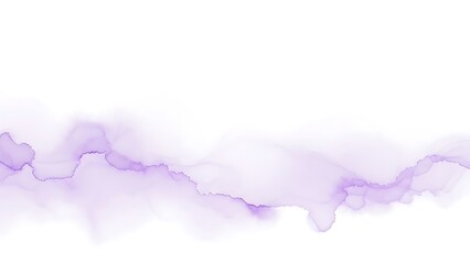 Obraz premium Watercolor style purple ink streak in the bottom portion of a bright white background