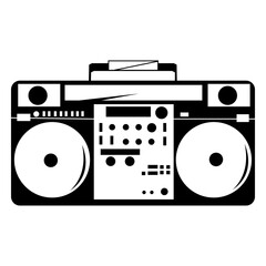 Fototapeta premium Boombox radio cut out