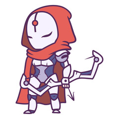 Obraz premium Chibi robot archer character