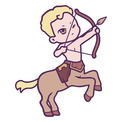Fototapeta premium Blonde chibi centaur character
