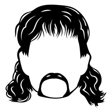 80's mullet cut out