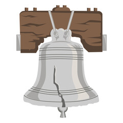 Liberty bell american symbol semi flat © Vexels
