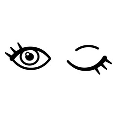 Obraz premium Eye wink stroke