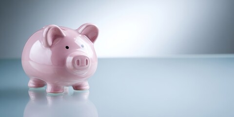 The Piggy Bank On Minimal Pastel Background Symbolizing Savings And Financial Planning