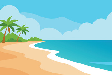 Tropical Beach At Early Morning