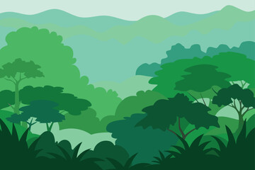 Rainforest Canopy Viewed From Above