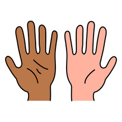 Fototapeta premium Different color hands