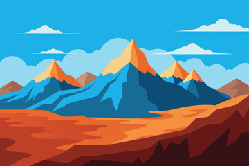 High Altitude Plateau With Distant Mountains