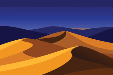Endless Desert Dunes Shaped By Wind