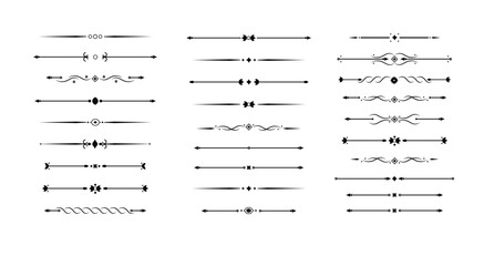 Vintage decorative lines. text dividers. Line border separators Vintage dividers. Vector