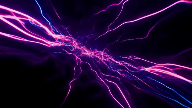 Hyper-realistic 4K Bio-Energy: Ethereal light veins flowing in microscopic liquid, dynamic fluid motion simulation