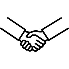 Handshake line icon. Business deal concept. Vector illustration isolated.