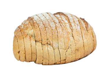 sliced ​​loaf of spelt bread