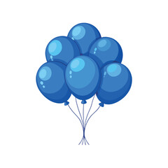 A colorful bunch of balloons tied together,