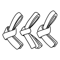 Fototapeta premium Multiple karate belts