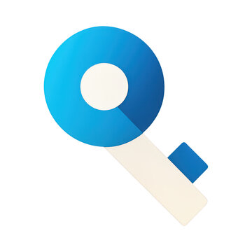 PNG Modern abstract blue key illustration.