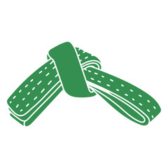 Karate cut out green belt © Vexels