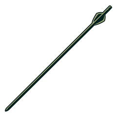 Naklejka premium Archery equipment arrow dark green