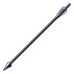 Naklejka premium Archery arrow pointing down high contrast
