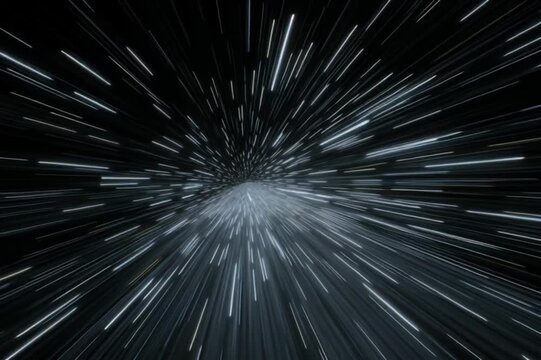 Hyperspace Jump Through Lightspeed Tunnel In Deep Space 4K Loop