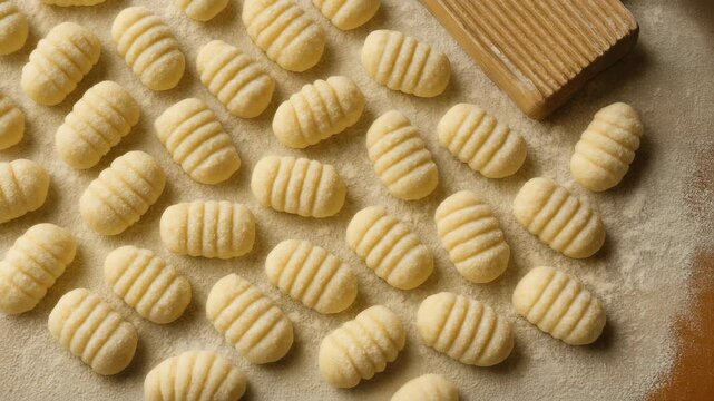 Preparing authentic italian gnocchi homemade cooking event kitchen food cozy environment view culinary arts