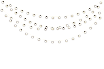 Christmas garland string lights shining with bright bulbs, glowing seasonal star and holiday decoration png. Bright gold isolated winter festive garland christmas light party glow. Transparent PNG.