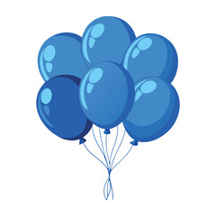 A colorful bunch of balloons tied together,