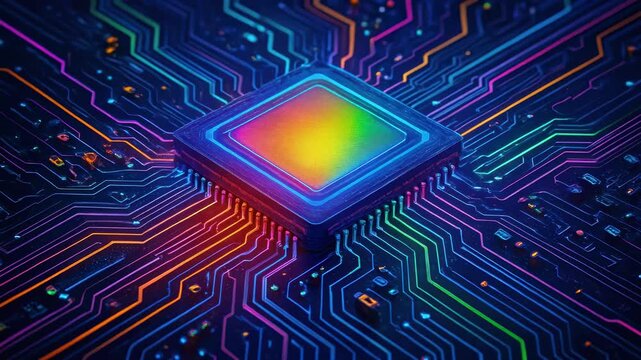 Exploring quantum computing concepts digital realm graphic design futuristic environment view technology insights
