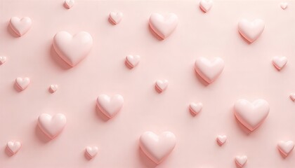 Fototapeta premium pink hearts background, Valentine's Day card