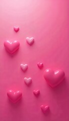 Obraz premium pink hearts background, Valentine's Day card