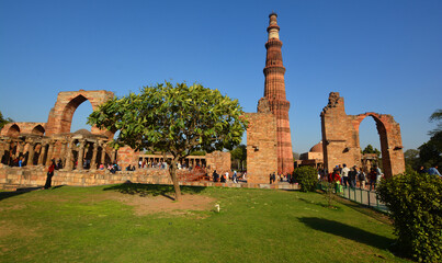  Qutub Minar Complex of Delhi’s tower of victory. This 73m 12th-century minaret is Delhi’s Eiffel Tower or Big Ben the single most important symbol of the city. Delhi India