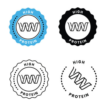 high protein icon symbol good for label and product sticker