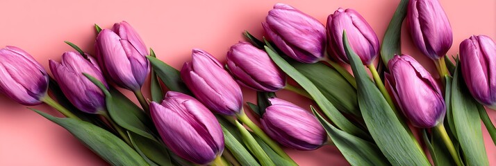 pink tulips background