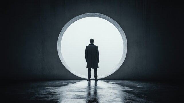 Silhouette facing target symbolizing internet slander and reputation damage