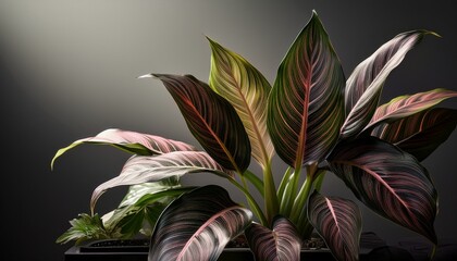 Aglaonema Flaminggo Or Aglaonema Black Lipstick