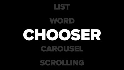 Scrolling Carousel Word Chooser