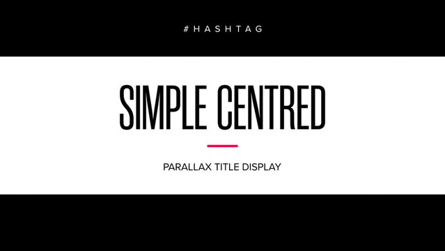 Simple Centred Parallax Title
