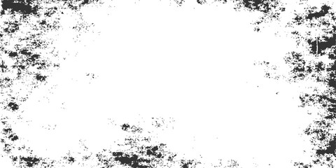 Vintage dark grunge frame design featuring a black vector texture with ink splashes and floral silhouettes on a dirty paint splatter background