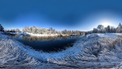Hdri Stylized Winter Fantasy Environment Panorama 8