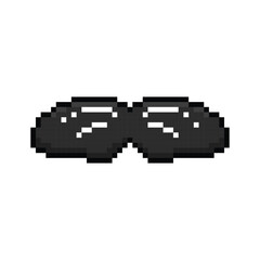 Pixel art stylish moustache graphic design