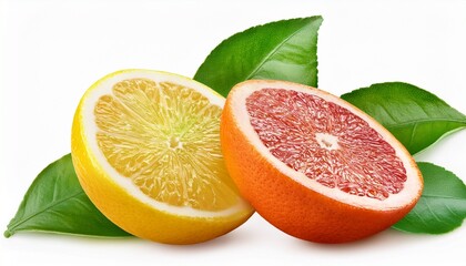 Falling Citrus Leaf Lemon Orange Grapefruit Lime Isolated Full Depth Of Field