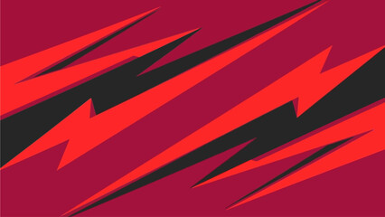 Dynamic red and black lightning bolts on maroon background, energetic scene viewed from a straightforward perspective, file reference steven (80).ai
