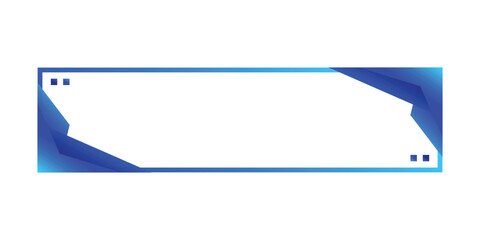 Gradient blue frame and border horizontal banner design