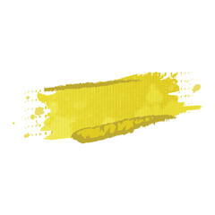 Yellow brush stroke abstract element clipart