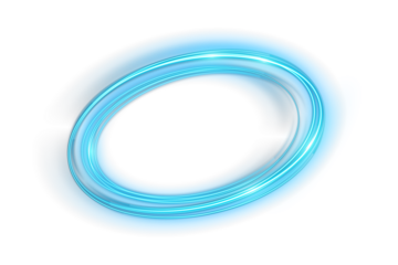 Radiant blue swirling light rings with shimmering trails and smooth circular glow effects on a dark backdrop ideal for HUD framing, sci-fi branding, motion design and energetic digital compositions
