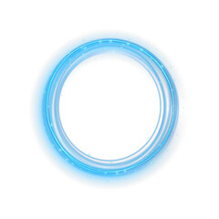 High-tech blue concentric rings emitting scanning waves and rotating pulses perfect for sci-fi user interfaces, digital dashboards and radar-style HUD vector elements
