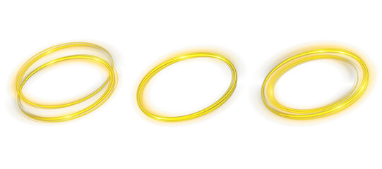 Luminous yellow circular trail PNG resembling a glowing fire orbit with radiant particles, smooth swirl motion and transparent edges ideal for abstract digital compositions and fantasy illumination  © Mirinda